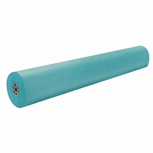 Rainbow® Colored Kraft Duo-Finish® Paper, Aqua, 36" x 1,000', 1 Roll