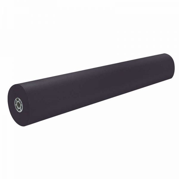 Rainbow® Colored Kraft Duo-Finish® Paper, Black, 36" x 1,000', 1 Roll