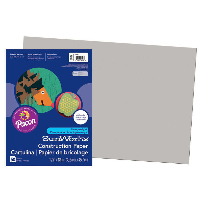 Colorations 12 x 18 Heavyweight Construction Paper - 50 Sheets