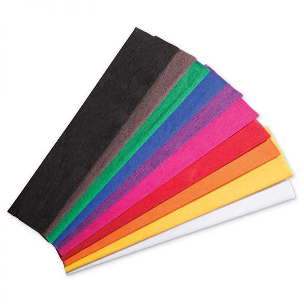 Creativity Street® Crepe Paper, 10 Assorted Colors, 20" x 7-1/2', 10 Sheets