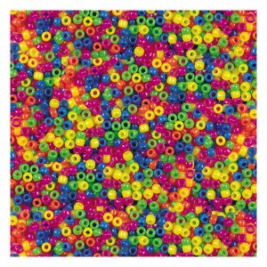 Creativity Street® Pony Beads, Assorted Neon, 6 mm x 9 mm, 1000 Pieces