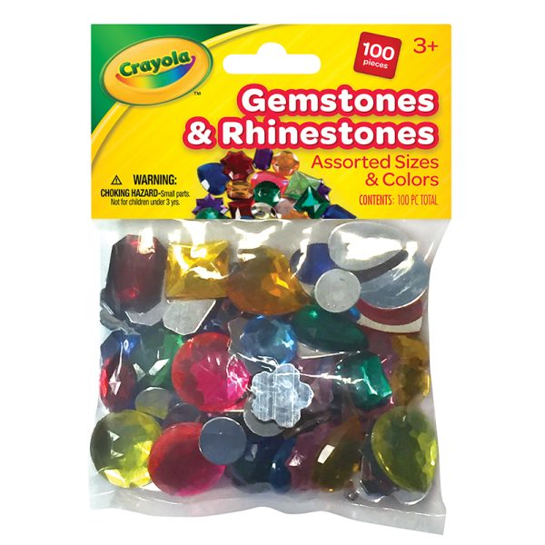 Crayola® Gemstones & Rhinestones, Assorted Colors & Sizes, 100 Pieces