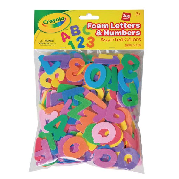 Crayola® Foam Letters & Numbers, Assorted Colors, 266 Pieces