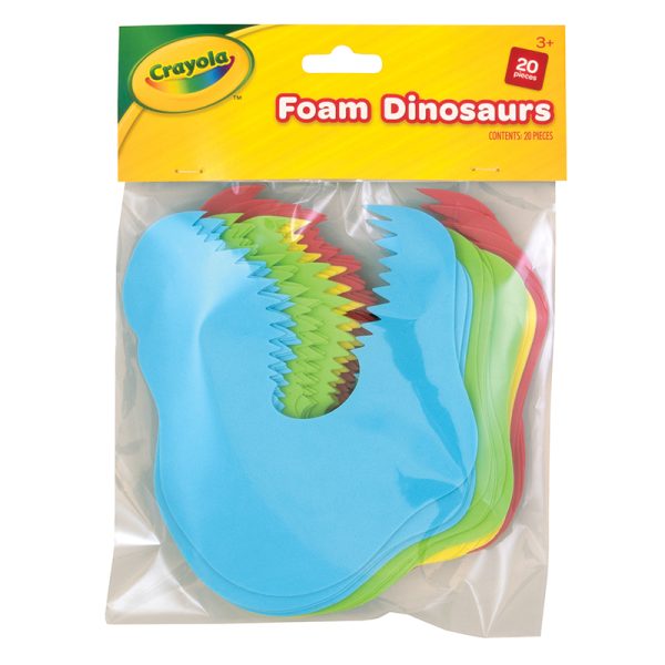 Crayola® Foam Dinosaur, Assorted Colors, 6", 20 Pieces