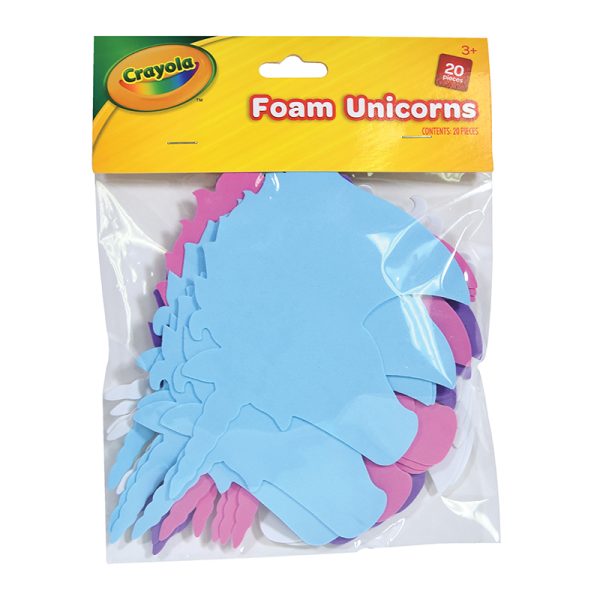 Crayola® Foam Unicorn, Assorted Colors, 6", 20 Pieces