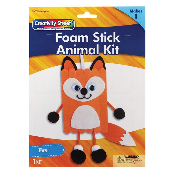 Creativity Street® Foam Stick Animal Kit, Fox, 6.75" x 11" x 1", 1 Kit
