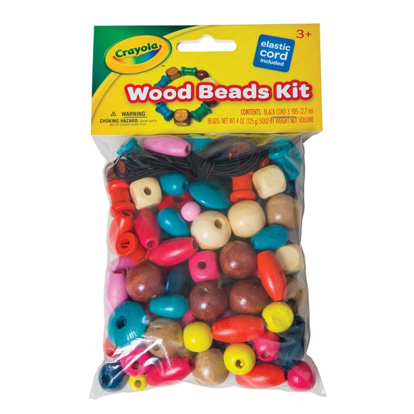 Crayola® Wood Beads Kit, Assorted Colors, 4 Ounces