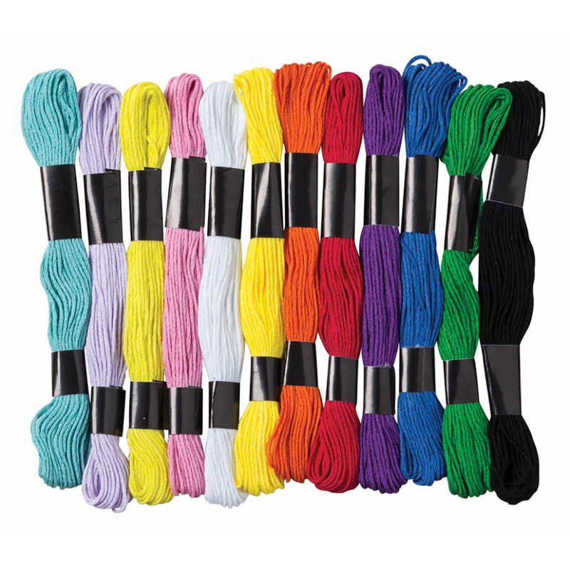 Creativity Street® Embroidery Thread Skeins, 12 Colors, 24 Skeins Per Pack, 3 Packs