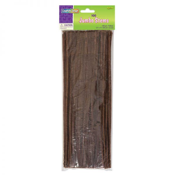 Creativity Street® Jumbo Stems, Brown, 12" x 6 mm, 100 Pieces