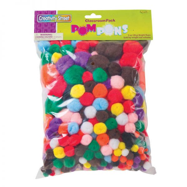 Creativity Street® Pom Pons Classroom Pack, Assorted Colors & Sizes, 5 oz.