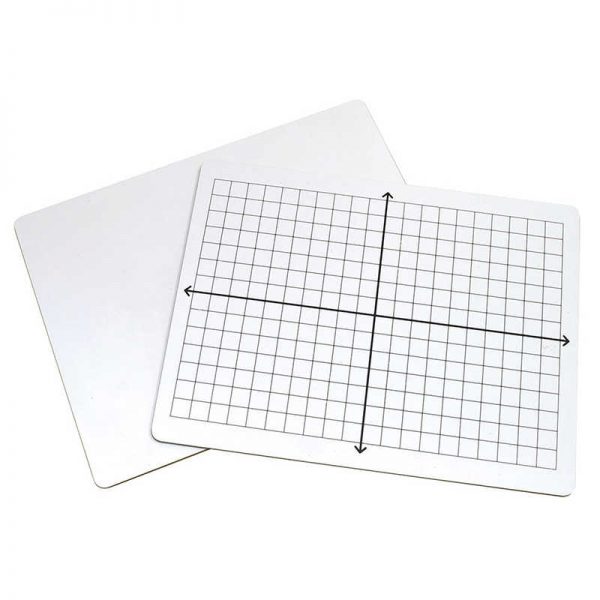 Pacon® 2-Sided Math Whiteboards, XY Axis/Plain, Pack of 10