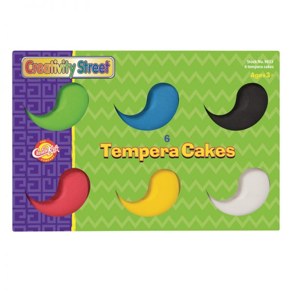 Creativity Street® Tempera Cakes, 6 Assorted Colors, 1 Set