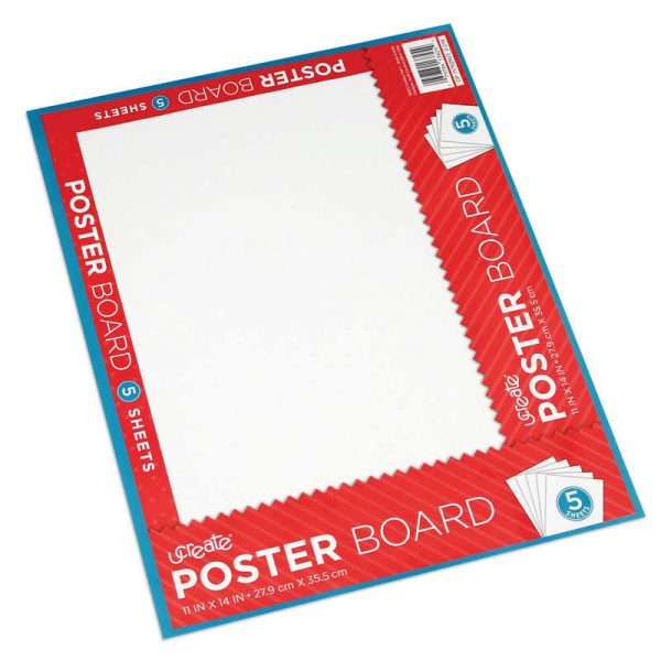 TeachersParadise - UCreate® Poster Board, White, 11" x 14", 5 Sheets ...