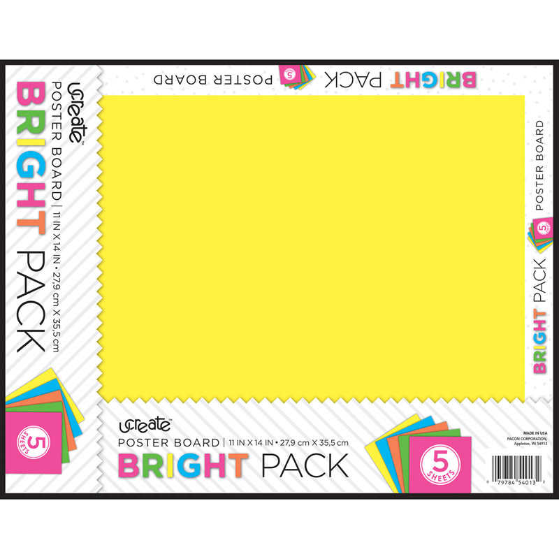 Pacon Half-size Sheet Poster Board - 5 per pack