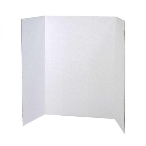 UCreate® Tri-Fold Presentation Board, White, 48" x 36", 6 Boards
