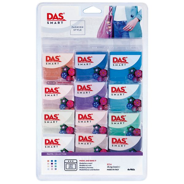 DAS Smart Clay Set, Pastel Set, Set of 12 (1 oz.) Packs