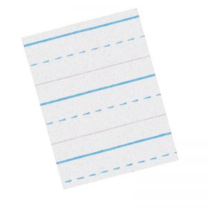 Zaner-Bloser™ Sulphite Handwriting Paper, Dotted Midline, Grade 2, 1/2" x 1/4" x 1/4" Ruled Long, 10-1/2" x 8", , 500 Sheets Per Pack, 2 Packs
