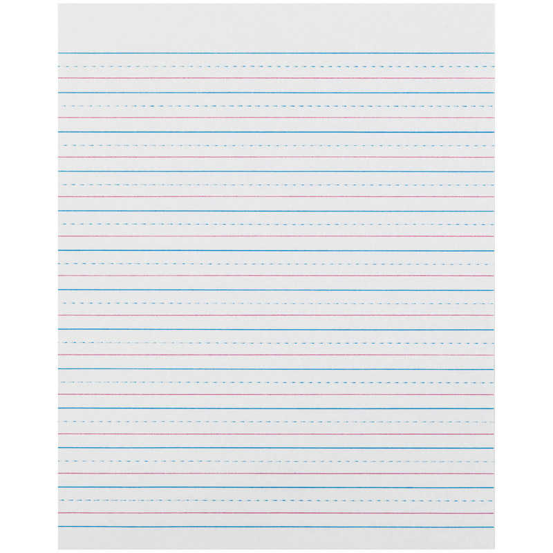 10-1/2 x 8 Grades Pre-K & K Dotted Midline 500 Sheets Per Pack 3 Packs Pacon PACZP2610BN Zaner-Bloser Newsprint Handwriting Paper 1-1/8 x 9/16 x 9/16 Ruled Long 