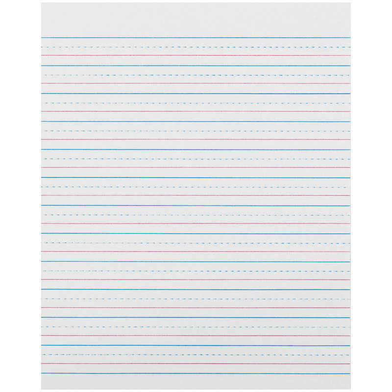 TeachersParadise - Zaner-Bloser® Sulphite Handwriting Paper, Dotted  Midline, Grade 2, 1/2 x 1/4 x 1/4 Ruled Short, 8 x 10-1/2, 500 Sheets  - PACZP2413