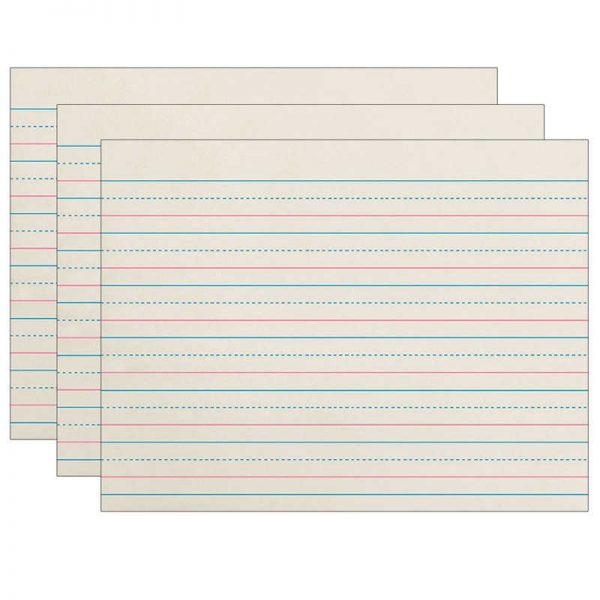 Zaner-Bloser™ Newsprint Handwriting Paper, Dotted Midline, Grade K, 3/4" x 3/8" x 3/8" Ruled Long, 10-1/2" x 8", 500 Sheets Per Pack, 3 Packs
