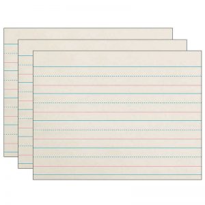 Zaner-Bloser™ Newsprint Handwriting Paper, Dotted Midline, Grades Pre-K & K, 1-1/8" x 9/16" x 9/16" Ruled Long, 10-1/2" x 8", 500 Sheets Per Pack, 3 Packs