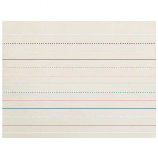 Zaner-Bloser® Newsprint Handwriting Paper, Dotted Midline, Grades Pre-K & K, 1-1/8" x 9/16" x 9/16" Ruled Long, 10-1/2" x 8", 500 Sheets