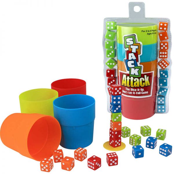 PlayMonster Stack Attack™ The Dice-it-Up, Don’t-Let-it-Fall Game™