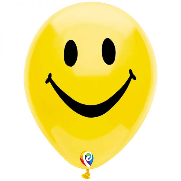 Funsational® 12" Smiley Face Balloons, 2-Sided Print, Pack of 8