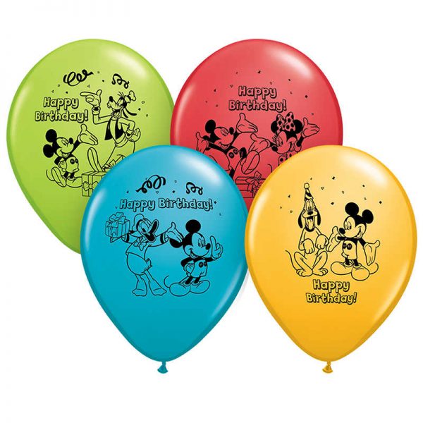 Pioneer 12" Mickey Mouse Happy Birthday Balloons, Pack of 6