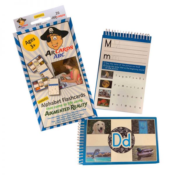 PBS Publishing AR Cards ABC, Alphabet Augmented Reality Flashcards & Workbook