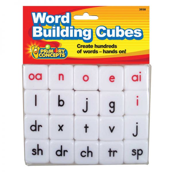 Primary Concepts™ Word Building Cube, 20 Pieces