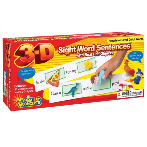 Primary Concepts™ 3-D Sight Word Sentences, Preprimer Level Dolch Words