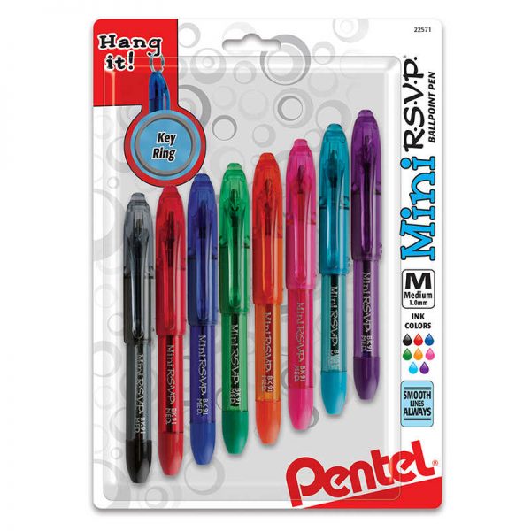 Pentel® R.S.V.P.® Mini Ballpoint Pens, 8-pack