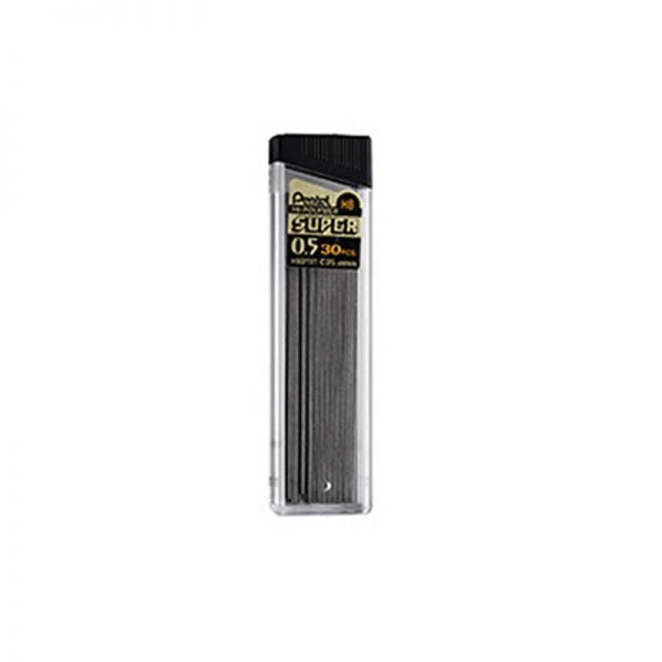 Pentel® HB Super Hi-Polymer Leads, 0.5mm, Black, 30 leads