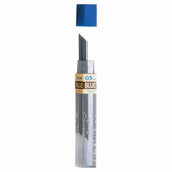 Pentel® Refill Lead Blue (0.5mm) Fine, 12 Pieces