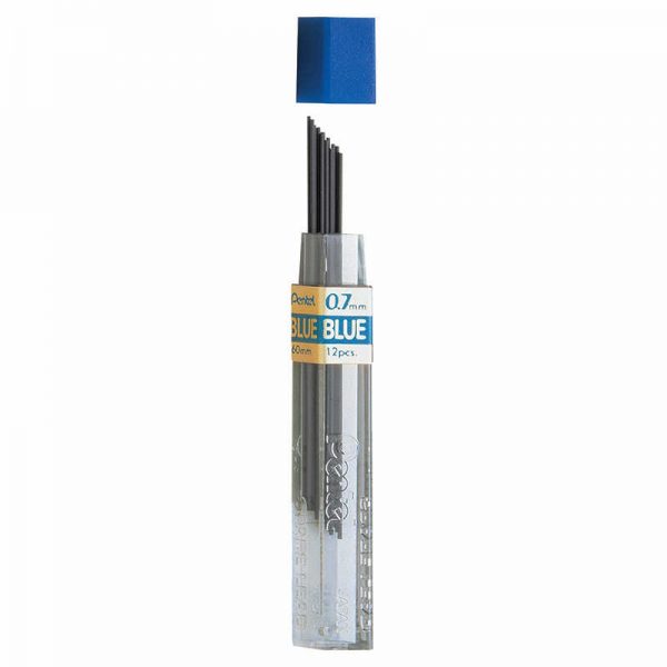 Pentel® Refill Lead Blue (0.7mm) Medium, 12 Pieces