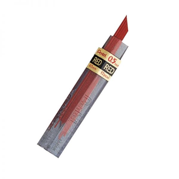 Pentel® HB Super Hi-Polymer Leads, 0.5mm, Red