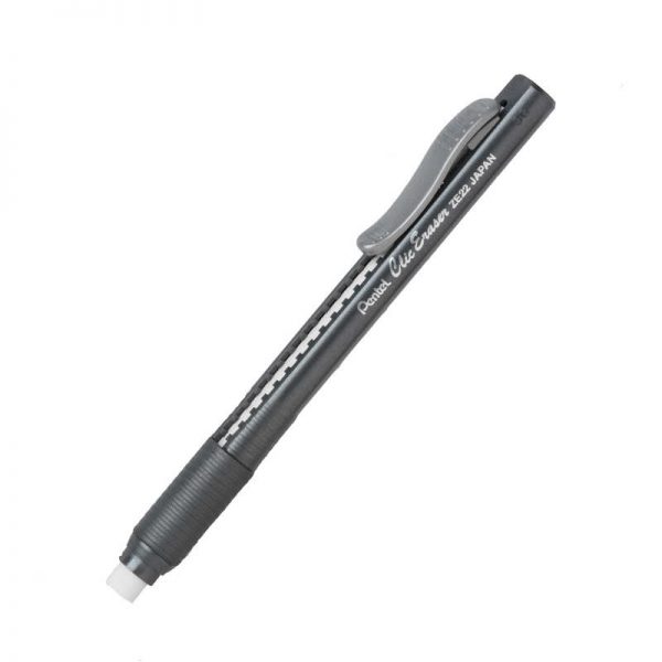 Pentel® Clic Eraser Grip, Black Barrel, Pack of 12