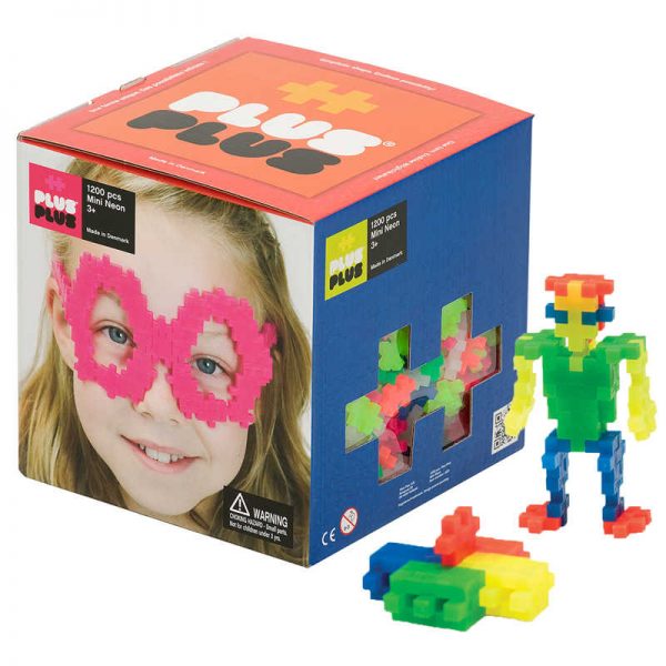 Plus-Plus® Open Play Set, Neon, 1,200 pieces