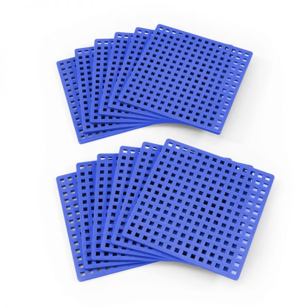 Plus-Plus® Plus-Plus® Baseplates, Classroom Pack, Blue, Set of 12