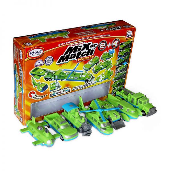 Popular Playthings Magnetic Mix or Match® Vehicles 2+4