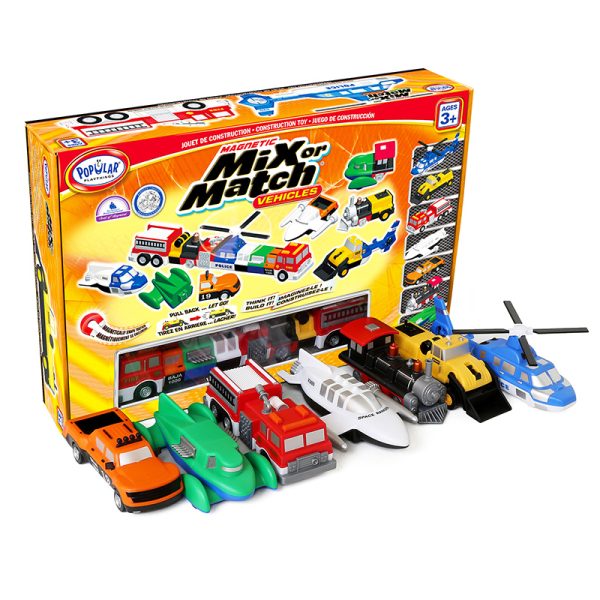 POPULAR PLAYTHINGS Magnetic Mix or Match Vehicles Deluxe 2