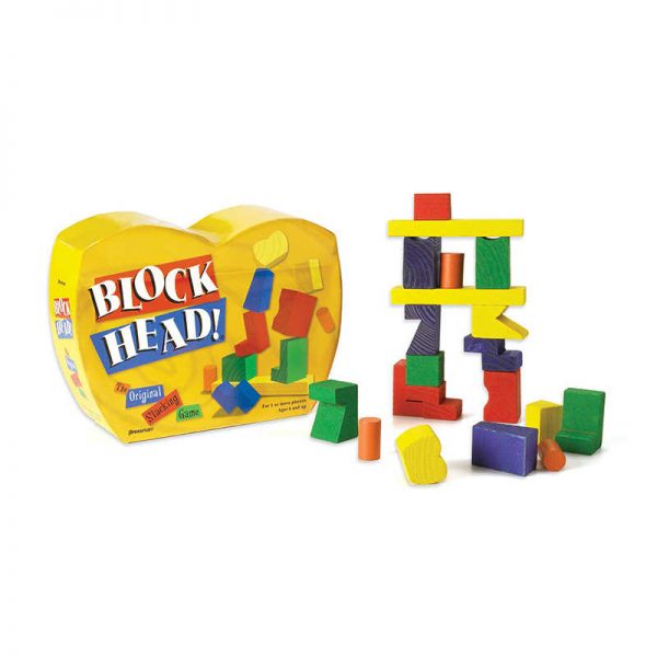 Pressman Blockhead!® Wooden Block Stacking Game