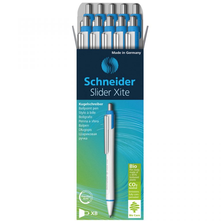 Schneider® Slider Xite Environmental Retractable Ballpoint Pen, Black, Pack of 10