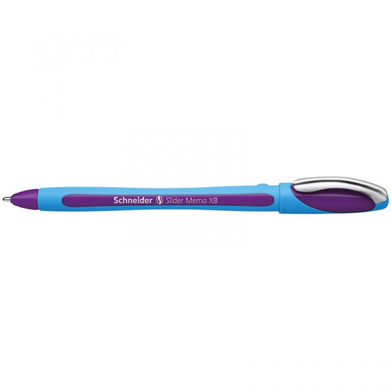Schneider® Slider Memo Ballpoint Pen, Viscoglide Ink, 1.4 mm, Violet, Pack of 10