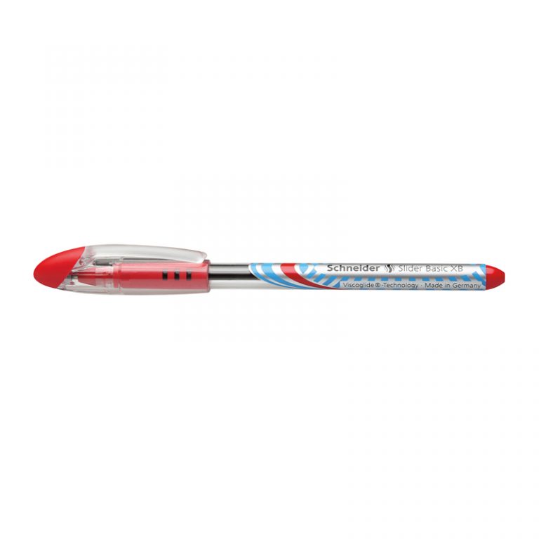 Schneider® Slider Basic XB Ballpoint Pen Viscoglide Ink, 1.4 mm, Red Ink