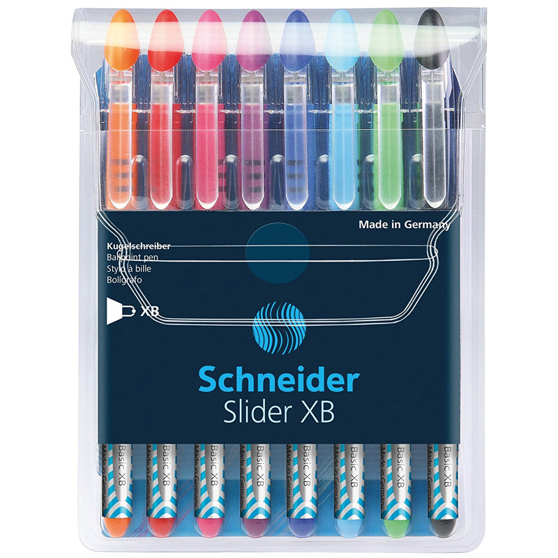 conjunctie scheuren doorboren TeachersParadise - Schneider® Slider Basic XB Ballpoint Pen Viscoglide Ink,  1.4 mm, 8-Color Assortment - PSY151298