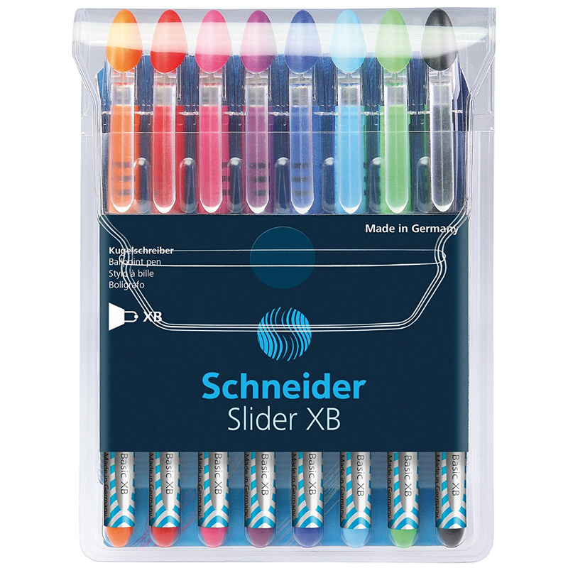 conjunctie scheuren doorboren TeachersParadise - Schneider® Slider Basic XB Ballpoint Pen Viscoglide Ink, 1.4 mm, 8-Color Assortment - PSY151298 conjunctie scheuren doorboren TeachersParadise - Schneider® Slider Basic XB Ballpoint Pen Viscoglide Ink, 1.4 mm, 8-Color Assortment - PSY151298