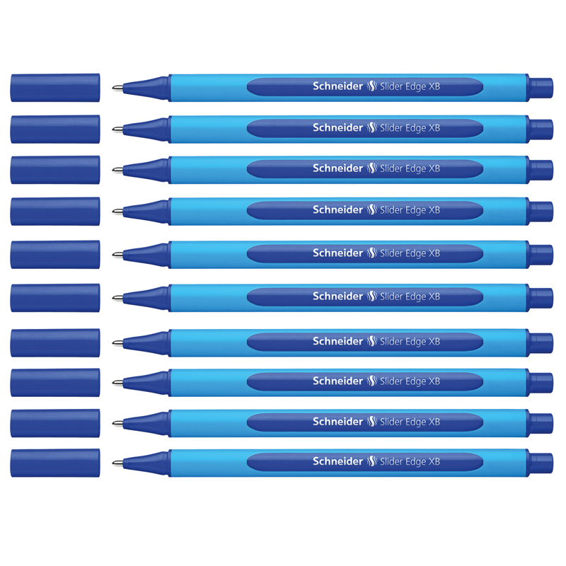 Passend rammelaar Hardheid TeachersParadise - Schneider® Slider Edge XB Ballpoint Pen, Viscoglide Ink, 1.4 mm, Blue, Pack of 10 - PSY152203-10 Passend rammelaar Hardheid TeachersParadise - Schneider® Slider Edge XB Ballpoint Pen, Viscoglide Ink, 1.4 mm, Blue, Pack of 10 - PSY152203-10