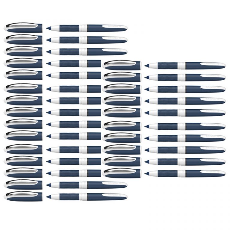 Schneider® One Change Refillable Rollerball Pens, 0.6 mm, Black, 5 Per Pack, 5 Packs